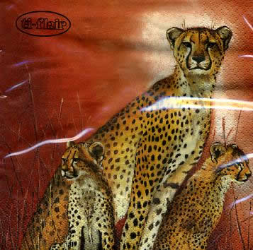 20 Servietten - 33 x 33 cm On a Hill,  Tiere -  Sonstige,  Regionen - Afrika,  Everyday,  lunchservietten