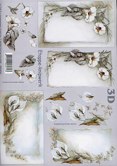 3D Bogen Kondolenz - Format A4,  Blumen -  Sonstige,  Le Suh,  Frühjahr,  3D Bogen,  Kondolenz