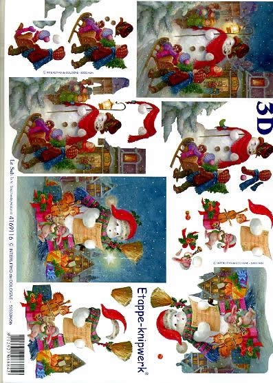 3D Bogen Schneemann + Kind - Format A4,  Menschen - Kinder,  Winter - Schneemänner,  Le Suh,  Weihnachten,  3D Bogen,  Schneemann + Kind,  Noten