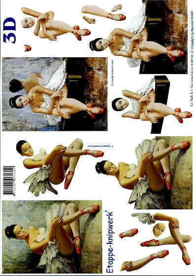 3D Bogen Ballettänzerin - Format A4,  Menschen - Personen,  Le Suh,  Frühjahr,  3D Bogen,  Ballettänzerin