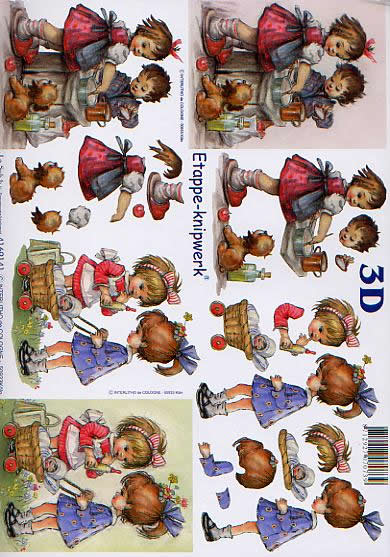 3D Bogen Kinder - Format A4,  Spielsachen - Puppen,  Menschen - Kinder,  Le Suh,  3D Bogen,  Kinder,  Puppen