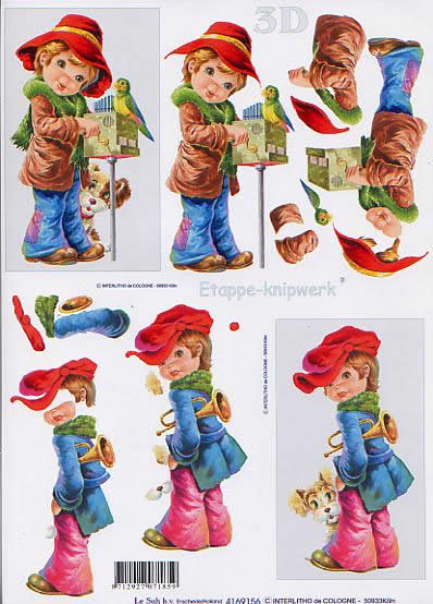 3D Bogen Strassenkind (1) - Format A4,  Sonstiges - Musik,  Menschen - Kinder,  Le Suh,  3D Bogen,  Strassenkind (1)