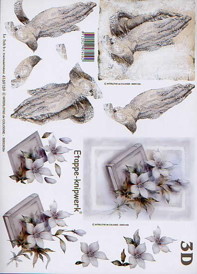 3D Bogen Kondolenz - Format A4,  Blumen -  Sonstige,  Le Suh,  Frühjahr,  3D Bogen,  Kondolenz