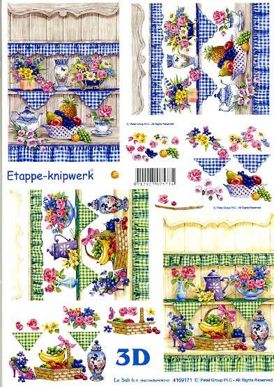 3D Bogen Wandmöbel - Format A4, Früchte -  Sonstige,  Essen -  Sonstiges,  Blumen -  Sonstige,  Le Suh,  3D Bogen,  Wandmöbel,  Obst