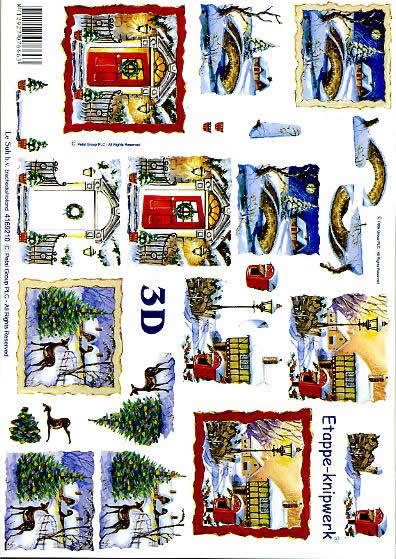 3D Bogen Winter + Weihnachten - Format A4,  Winter - Schnee,  Le Suh,  Weihnachten,  3D Bogen,  Winter + Weihnachten,  Winterlandschaft