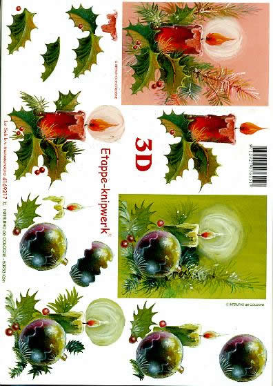 3D Bogen Weihnachtsfeier - Format A4,  Weihnachten - Baumschmuck,  Weihnachten - Kerzen,  Le Suh,  Weihnachten,  3D Bogen,  Weihnachtsfeier