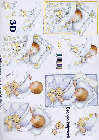 3D Bogen Babys - Format A4,  Ereignisse - Geburt,  Le Suh,  Frühjahr,  3D Bogen,  Babys,  Geburt