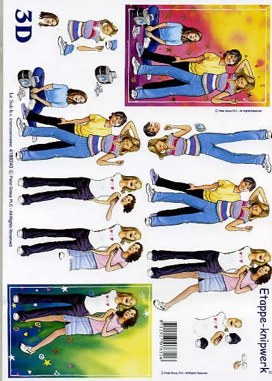 3D Bogen Mädchen - Format A4, Sonstiges - Musik,  Menschen - Personen,  Le Suh,  Frühjahr,  3D Bogen,  Mädchen,  Teenager