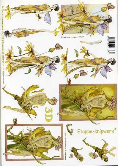 3D Bogen Elfen - Format A4, feen,  Tiere - Schmetterlinge,  Blumen -  Sonstige,  Le Suh,  3D Bogen,  Elfen