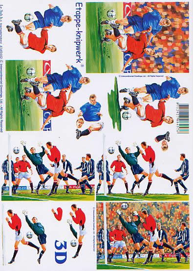 3D Bogen Fußball - Format A4,  Sport -  Sonstiger,  Sport - Fußball,  Le Suh,  3D Bogen,  Fußball spiel
