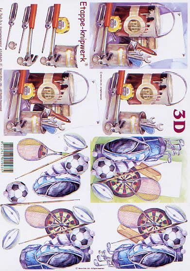 3D Bogen Farbe + Sport - Format A4, Sport - Fußball,  Sport - Golf,  Sport -  Sonstiger,  Le Suh,  3D Bogen,  Farbe + Sport,  Werkzeug