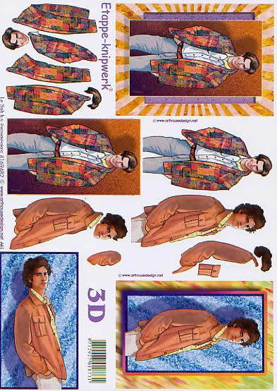 3D Bogen  - Format A4,  Menschen - Personen,  Le Suh,  Sommer,  3D Bogen,  Mode,  Jacken