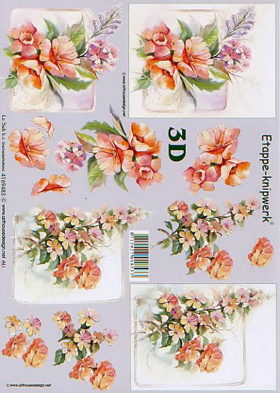 3D Bogen Blumen - Format A4,  Sonstiges -  Sonstiges,  Blumen -  Sonstige,  Le Suh,  3D Bogen,  Strauß