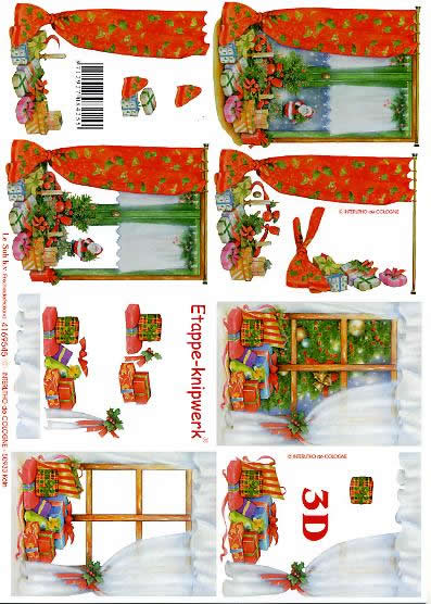 3D Bogen  - Format A4,  Weihnachten - Weihnachtsbaum,  Weihnachten - Geschenke,  Le Suh,  Weihnachten,  3D Bogen