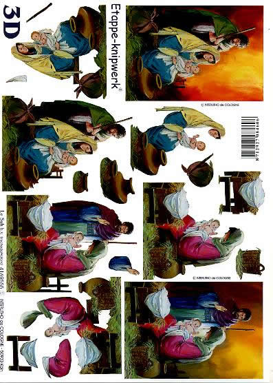 3D Bogen Weihnachtskrippe - Format A4,  Menschen - Personen,  Le Suh,  Weihnachten,  3D Bogen,  Weihnachtskrippe
