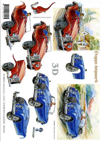 3D Bogen PKW`s - Format A4,  Fahrzeuge - Autos,  Fahrzeuge -  Sonstige,  Le Suh,  3D Bogen,  PKW`s