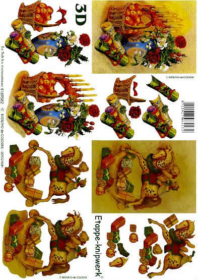 3D Bogen  - Format A4,  Weihnachten - Geschenke,  Weihnachten,  Le Suh,  Weihnachten,  3D Bogen