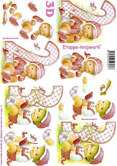 3D Bogen Rosa 2 - 3 Jahre - Format A4,  Menschen - Kinder,  Ereignisse - Geburtstag,  Le Suh,  3D Bogen,  Rosa 2-3 Jahre