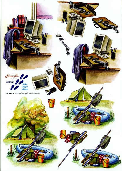 3D Bogen Computer + Zelten - Format A4,  Sport - Angeln,  Sonstiges -  Sonstiges,  Le Suh,  3D Bogen,  Computer + Zelten,  Urlaub