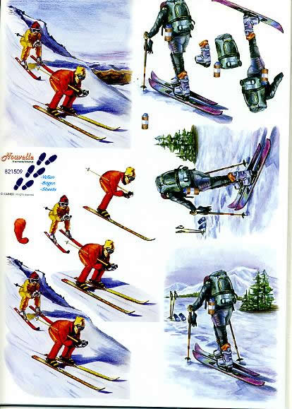 3D Bogen Skifahrer - Format A4,  Sport -  Sonstiger,  Sonstiges -  Sonstiges,  Le Suh,  Winter,  3D Bogen,  Skifahrer