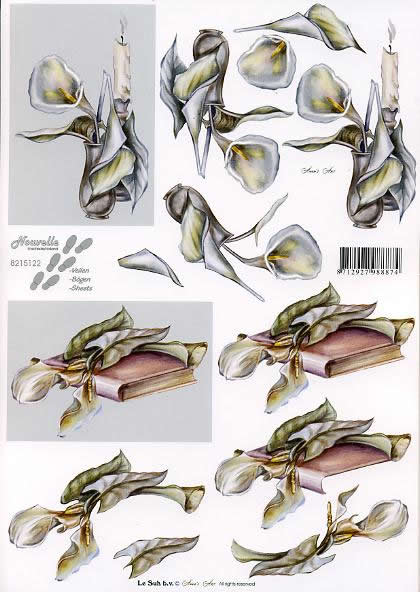 3D Bogen Kondolenz - Format A4,  Weihnachten - Kerzen,  Blumen -  Sonstige,  Le Suh,  3D Bogen,  Kondolenz,  Bibel
