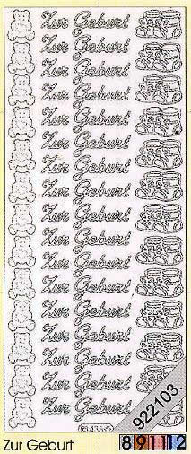 1 Stickers - 10 x 23 cm 0435 - Zur Geburt - hell - blau, Ereignisse - Geburt,  Farbe - sonstige,  Art - Stickers normal,  Jahreszeit - Everyday,  Schriften,  Hellblau