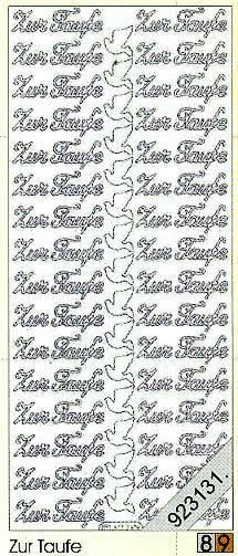 1 Stickers - 10 x 23 cm 0427 - zur Taufe - gold, Ereignisse - Feier,  Farbe - gold,  Art - Stickers normal,  Jahreszeit - Everyday,  0427 - zur Taufe,  Schriften