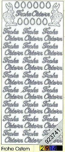 1 Stickers - 10 x 23 cm 0480 - Frohe Ostern - lila, Schriften - deutsch,  Farbe - sonstige,  Art - Stickers normal,  Jahreszeit - Ostern,  Fliederfarbend,  Osterhasen,  Ostereier