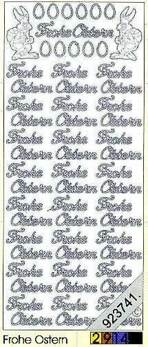 1 Stickers - 10 x 23 cm Frohe Ostern - violett - violett, Schriften - deutsch,  Farbe - sonstige,  Art - Stickers normal,  Jahreszeit - Ostern,  Lila,  Osterhasen,  Ostereier