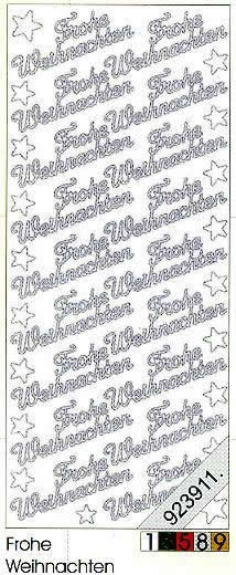 1 Stickers - 10 x 23 cm 0450 - Frohe Weihnachten - rot, Schriften - deutsch,  Farbe - rot,  Art - Stickers normal,  Jahreszeit - Weihnachten,  0450 - Frohe Weihnachten,  Sterne
