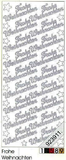 1 Stickers - 10 x 23 cm 0450 - Frohe Weihnachten - gold, Schriften - deutsch,  Farbe - gold,  Art - Stickers normal,  Jahreszeit - Weihnachten,  0450 - Frohe Weihnachten,  Sterne