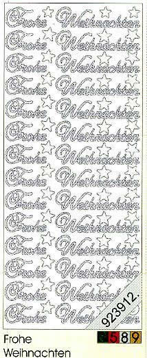 1 Stickers - 10 x 23 cm 0451 - Frohe Weihnachten - rot, Schriften - deutsch,  Farbe - rot,  Art - Stickers normal,  Jahreszeit - Weihnachten,  0451 - Frohe Weihnachten,  Sterne