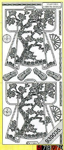 1 Stickers - 10 x 23 cm 1088 - Kimono`s hinten - rot,  Farbe - rot,  Art - Stickers normal,  Jahreszeit - Everyday,  1088 - Kimono`s hinten
