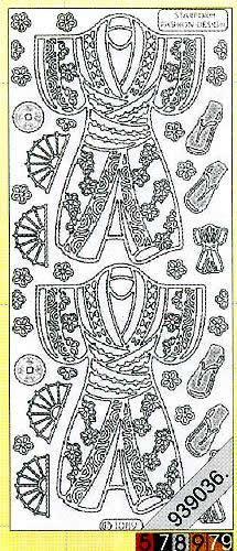 1 Stickers - 10 x 23 cm 1089 - Kimonos vorne - rot,  Farbe - rot,  Art - Stickers normal,  Jahreszeit - Everyday,  1089 - Kimono?s vorne
