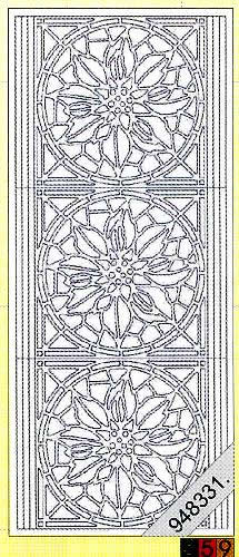 1 Stickers - 10 x 23 cm 0866 - Weihnachts... - rot, Motiv - Blumen,  Farbe - rot,  Art - Stickers normal,  Jahreszeit - Weihnachten,  0866 - Weihnachtstern
