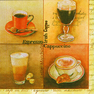 20 Servietten - 25 x 25 cm CAFE AU LAIT,  cocktail servietten