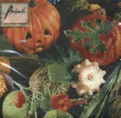 20 Servietten - 25 x 25 cm ,  Früchte - Kürbisse,  Herbst,  cocktail servietten