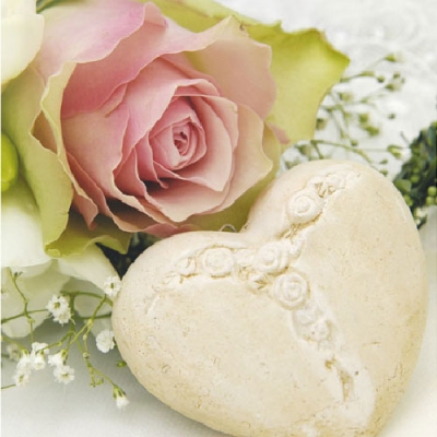 20 Servietten - 25 x 25 cm TRUE LOVE, Ereignisse -  Sonstige,  Blumen - Rosen,  Sonstiges - Steine,  Blumen -  Sonstige,  Sommer,  cocktail servietten,  Hochzeit,  Liebe,  Herz