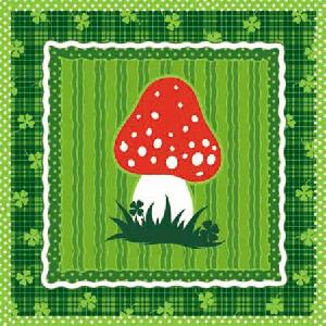20 Servietten - 25 x 25 cm PIECE OF LUCK,  Früchte - Pilze,  Sonstiges - Muster,  Herbst,  cocktail servietten,  Fliegenpilze