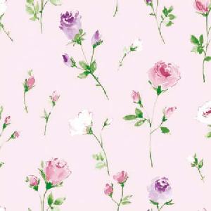 20 Servietten - 25 x 25 cm ROMANCE PINK,  Blumen - Rosen,  Sommer,  cocktail servietten