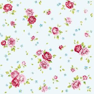20 Servietten - 25 x 25 cm ROSALIE BLUE,  Blumen - Rosen,  Sommer,  cocktail servietten