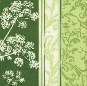 20 Servietten - 33 x 33 cm DAMASK STRIPES GREEN,  Sonstiges - Muster,  Blumen -  Sonstige,  Sommer,  lunchservietten