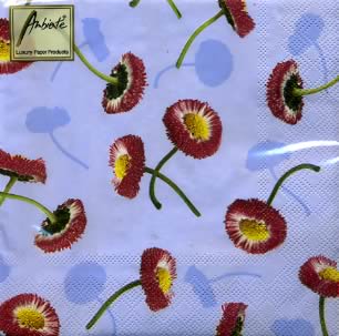 20 Servietten - 33 x 33 cm ,  Blumen -  Sonstige,  Frühjahr,  lunchservietten,  Tausendschön