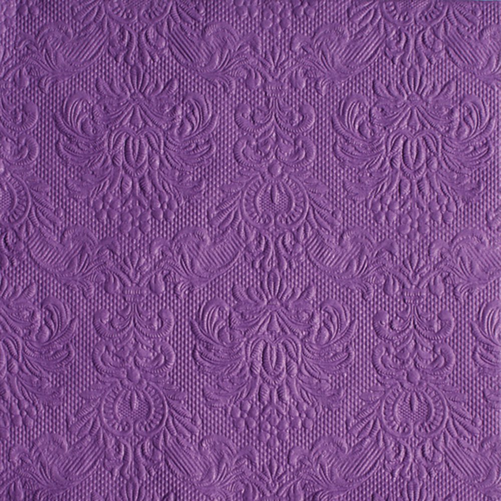 15 Servietten - 33 x 33 cm geprägt - purple,   geprägte Servietten,  lunchservietten