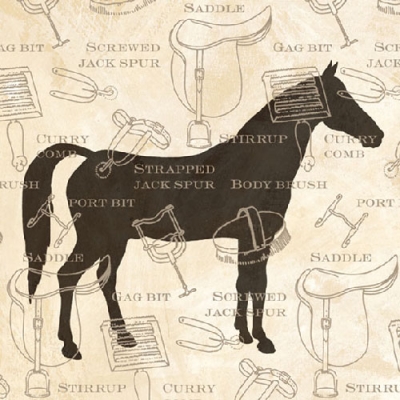 20 Servietten - 33 x 33 cm HORSE CLASSICS CREAM,  Tiere -  Sonstige,  Tiere - Pferde,  Sport - Reiten,  Everyday,  lunchservietten