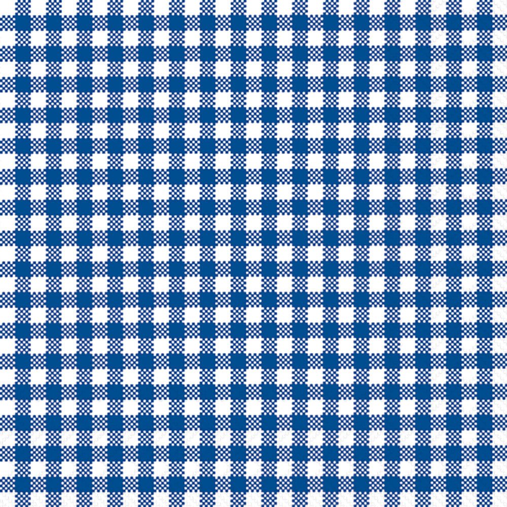 20 Servietten - 33 x 33 cm VICHY BLUE,  Sonstiges - Muster,  Everyday,  lunchservietten