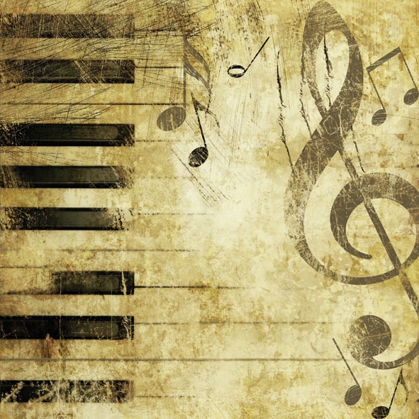 20 Servietten - 33 x 33 cm PIANO,  Sonstiges - Musik,  Everyday,  lunchservietten,  Noten,  Klavier,  Piano,  Notenschlüssel