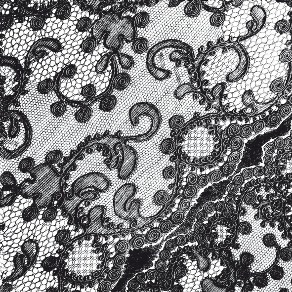 20 Servietten - 33 x 33 cm LACE BLACK,  Sonstiges - Muster,  Everyday,  lunchservietten