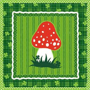 20 Servietten - 33 x 33 cm PIECE OF LUCK,  Früchte - Pilze,  Sonstiges - Muster,  Herbst,  lunchservietten,  Fliegenpilze