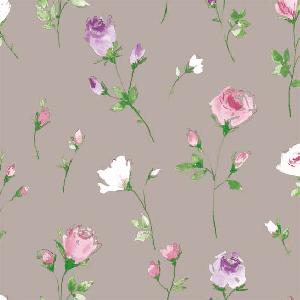 20 Servietten - 33 x 33 cm ROMANCE TAUPE,  Blumen - Rosen,  Sommer,  lunchservietten